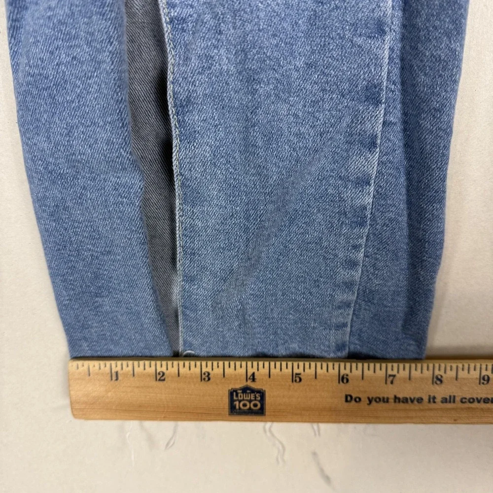 Bershka Flare Jeans Womens 6 Blue Light Wash High Rise Split Hem Stretch Denim